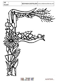 Harfler Boyama Sayfaları