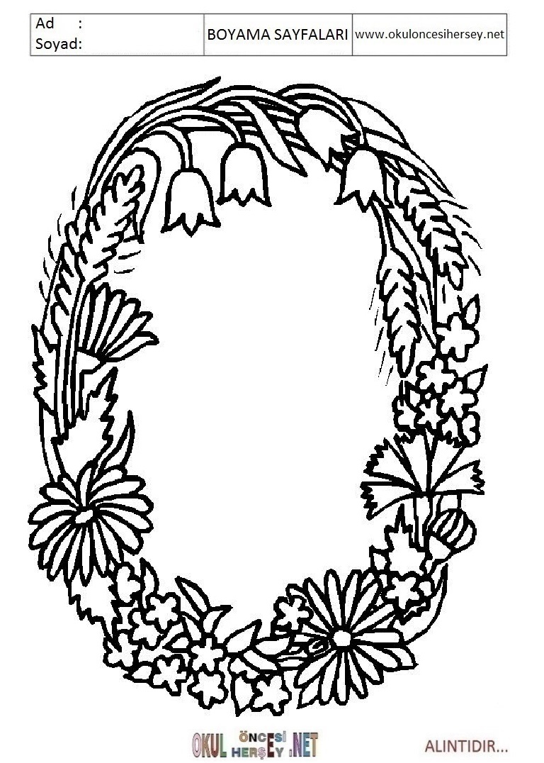 Harfler Boyama Sayfaları