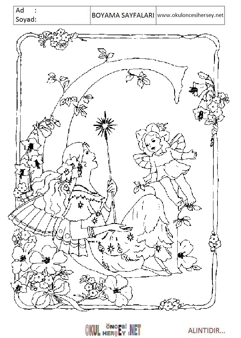 Harfler Boyama Sayfaları