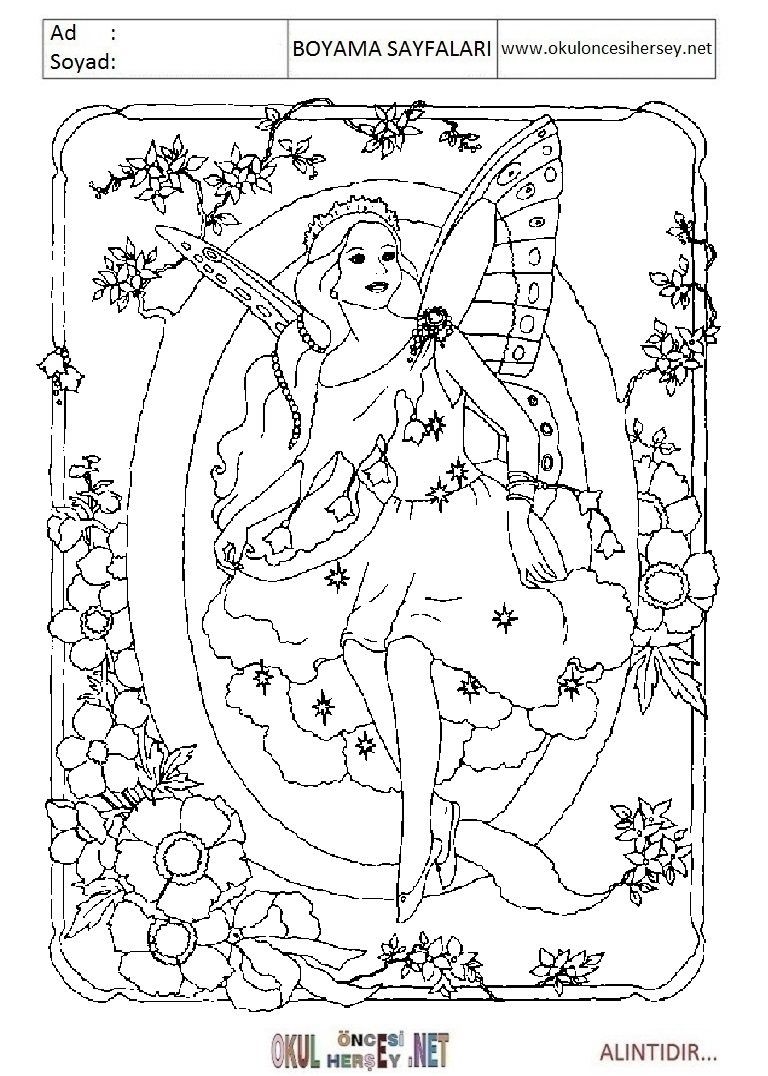 Harfler Boyama Sayfaları