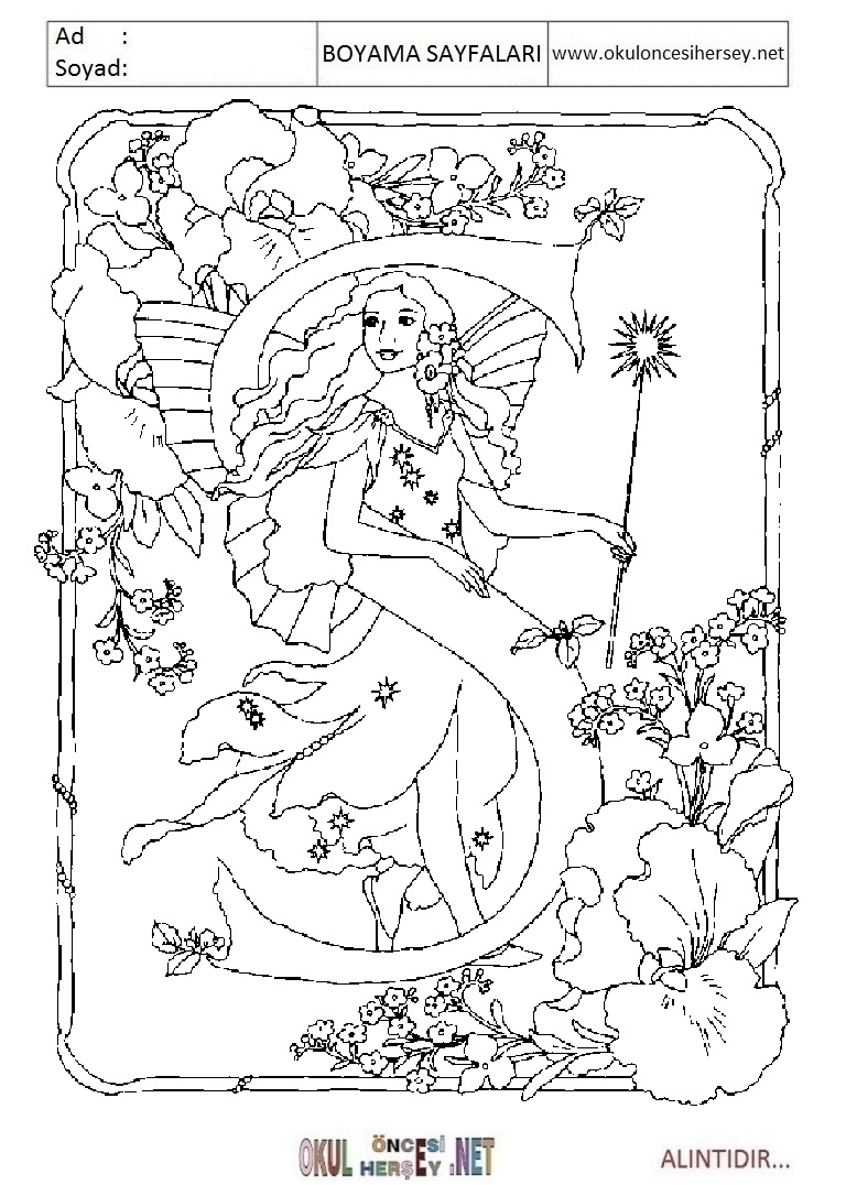 Harfler Boyama Sayfaları