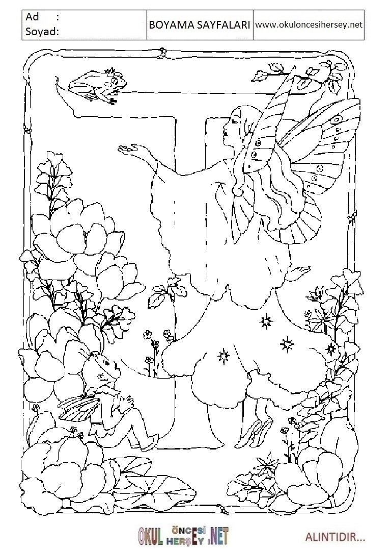 Harfler Boyama Sayfaları