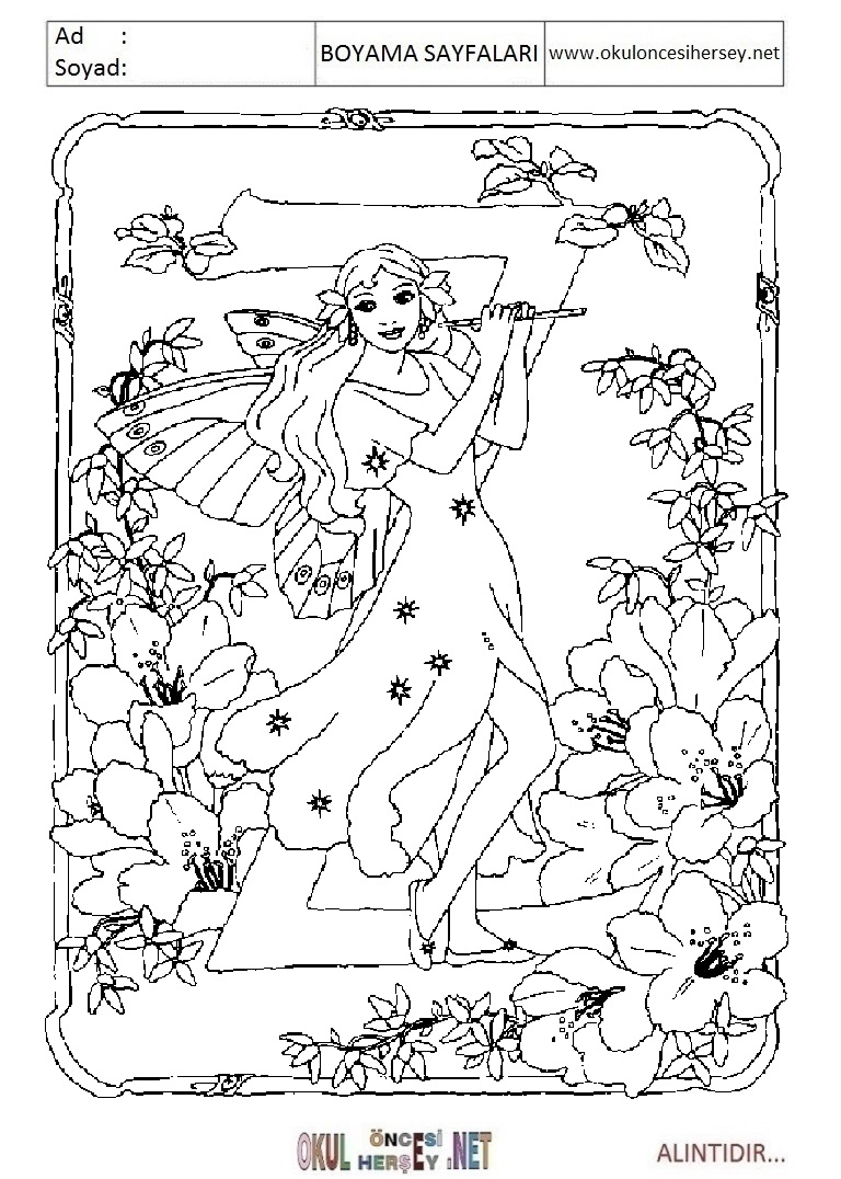 Harfler Boyama Sayfaları