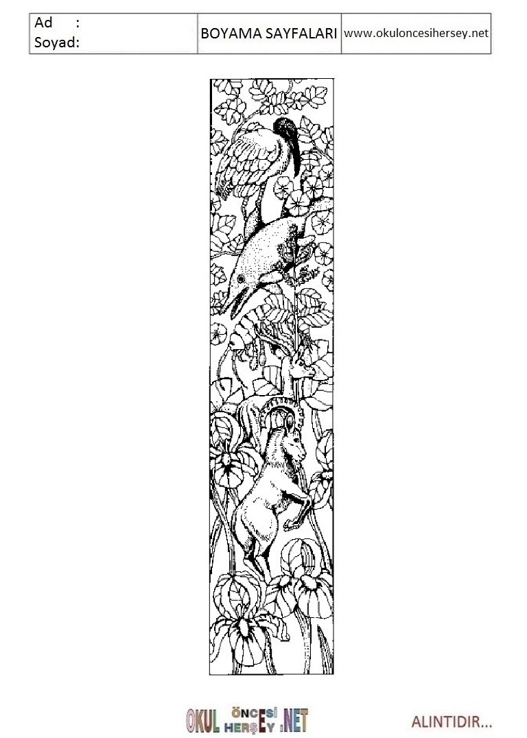 Harfler Boyama Sayfaları