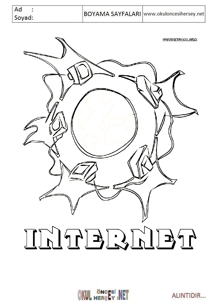 Çocuklar İçin  internet Boyama Sayfaları 