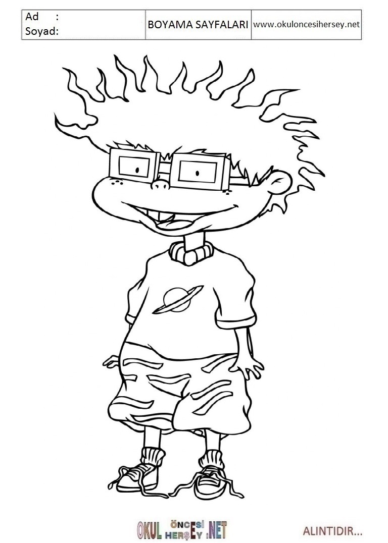 Çocuklar İçin Rugrats Boyama Sayfaları 