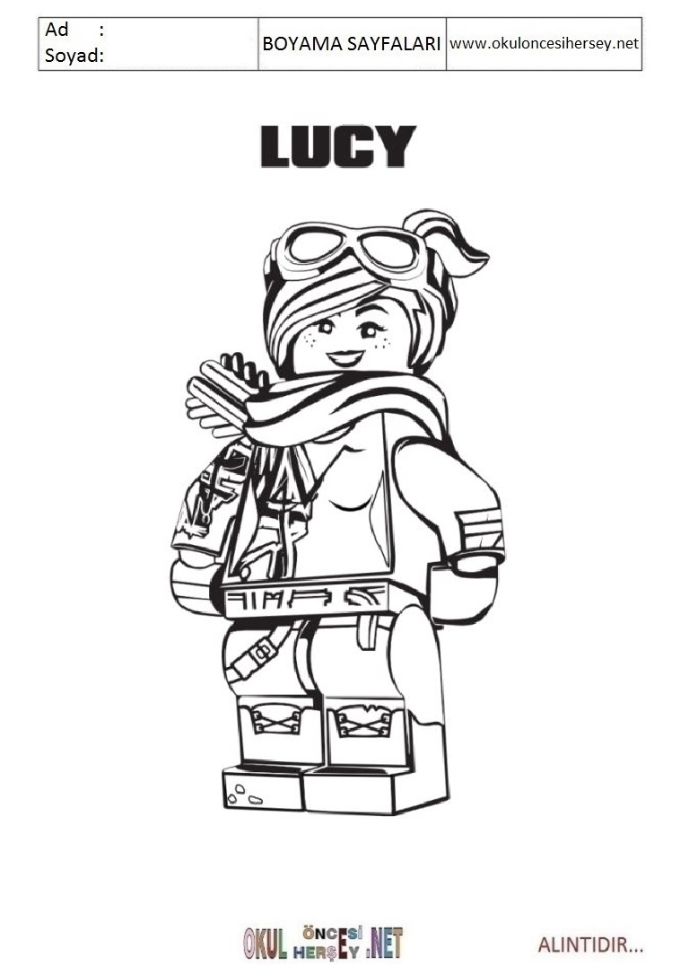 Çocuklar İçin Lego Film-2 Boyama Sayfaları 