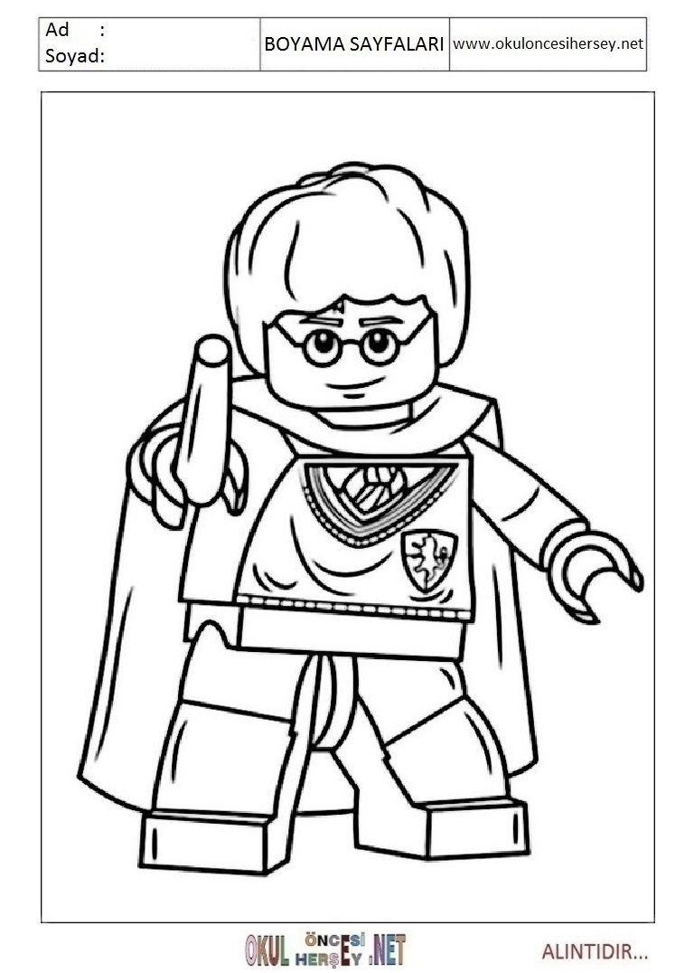Çocuklar İçin Lego Harry Potter Boyama Sayfaları 