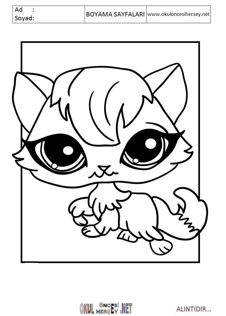 Çocuklar İçin Littlest Petshop Boyama Sayfaları 