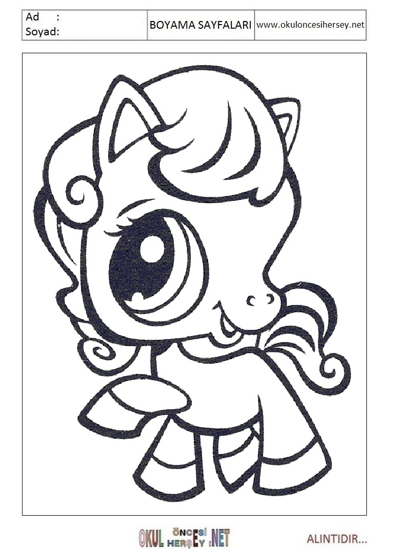 Çocuklar İçin Littlest Petshop Boyama Sayfaları 
