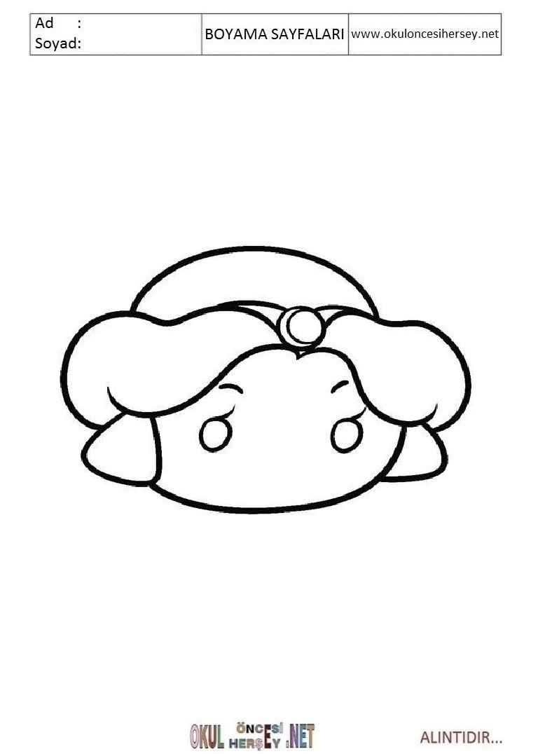 Çocuklar İçin Tsum Tsum Boyama Sayfaları 