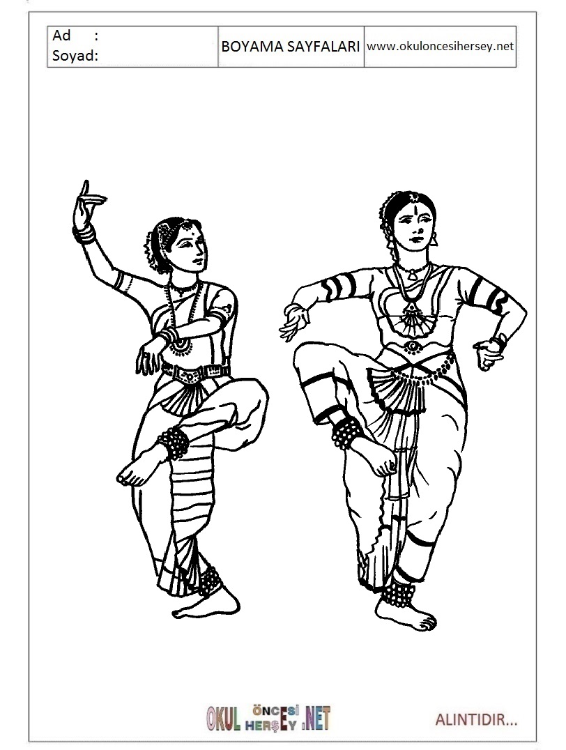 Çocuklar İçin Dansçı Boyama Sayfaları 