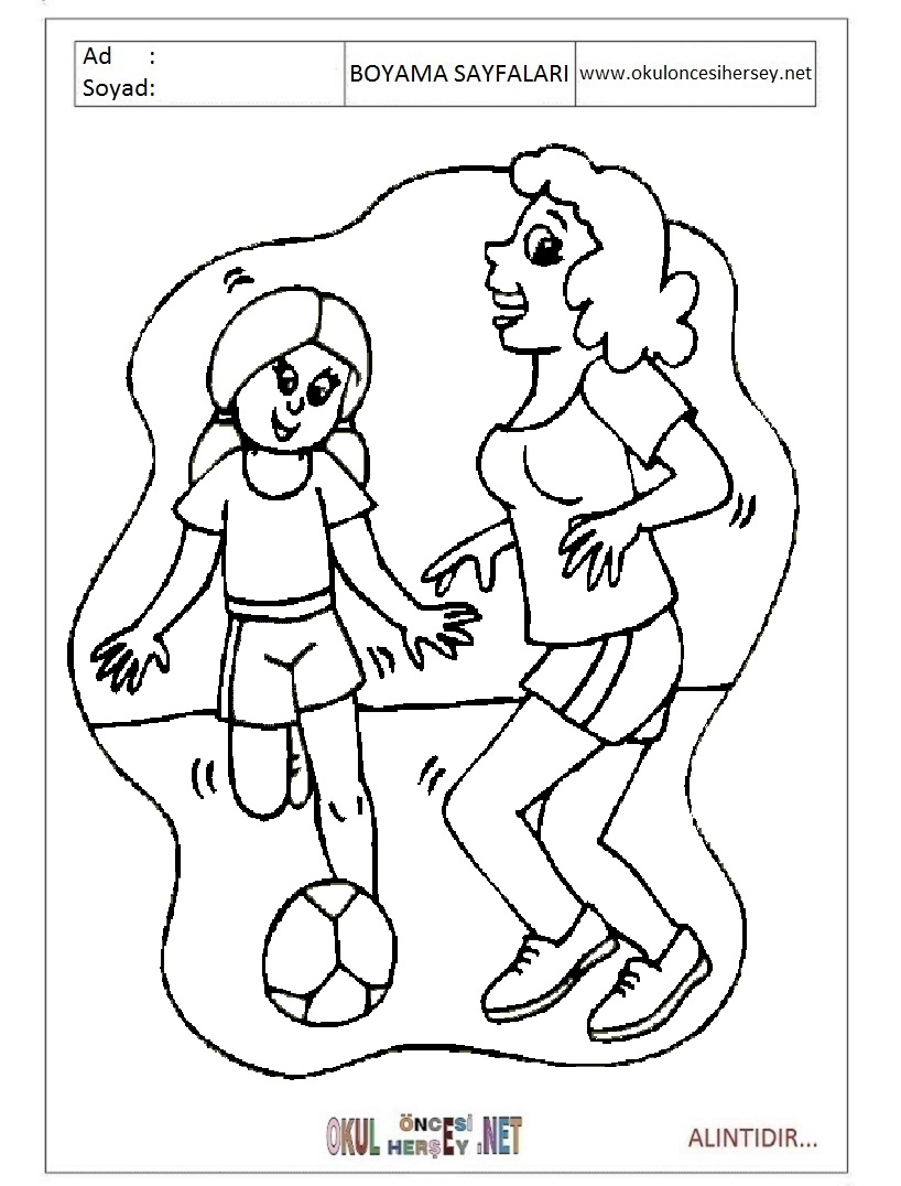 Çocuklar İçin Futbol Boyama Sayfaları 