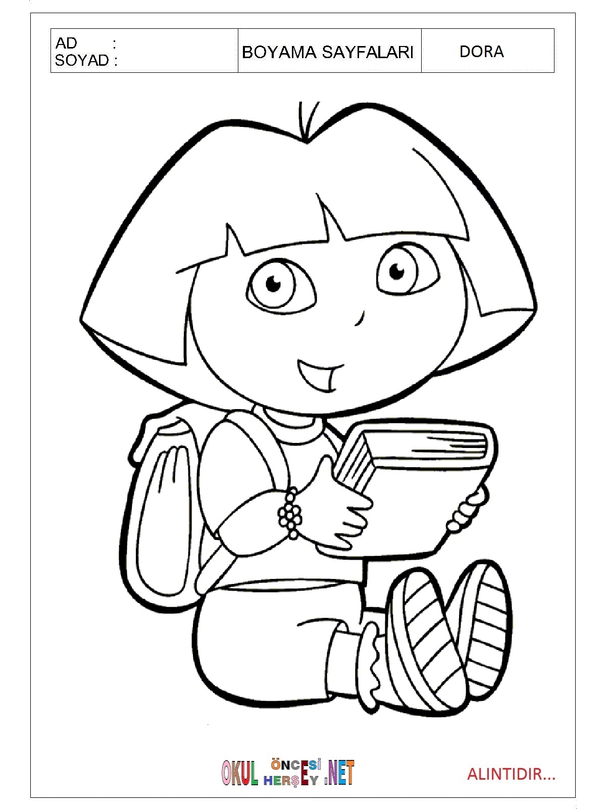 Dora boyama sayfası