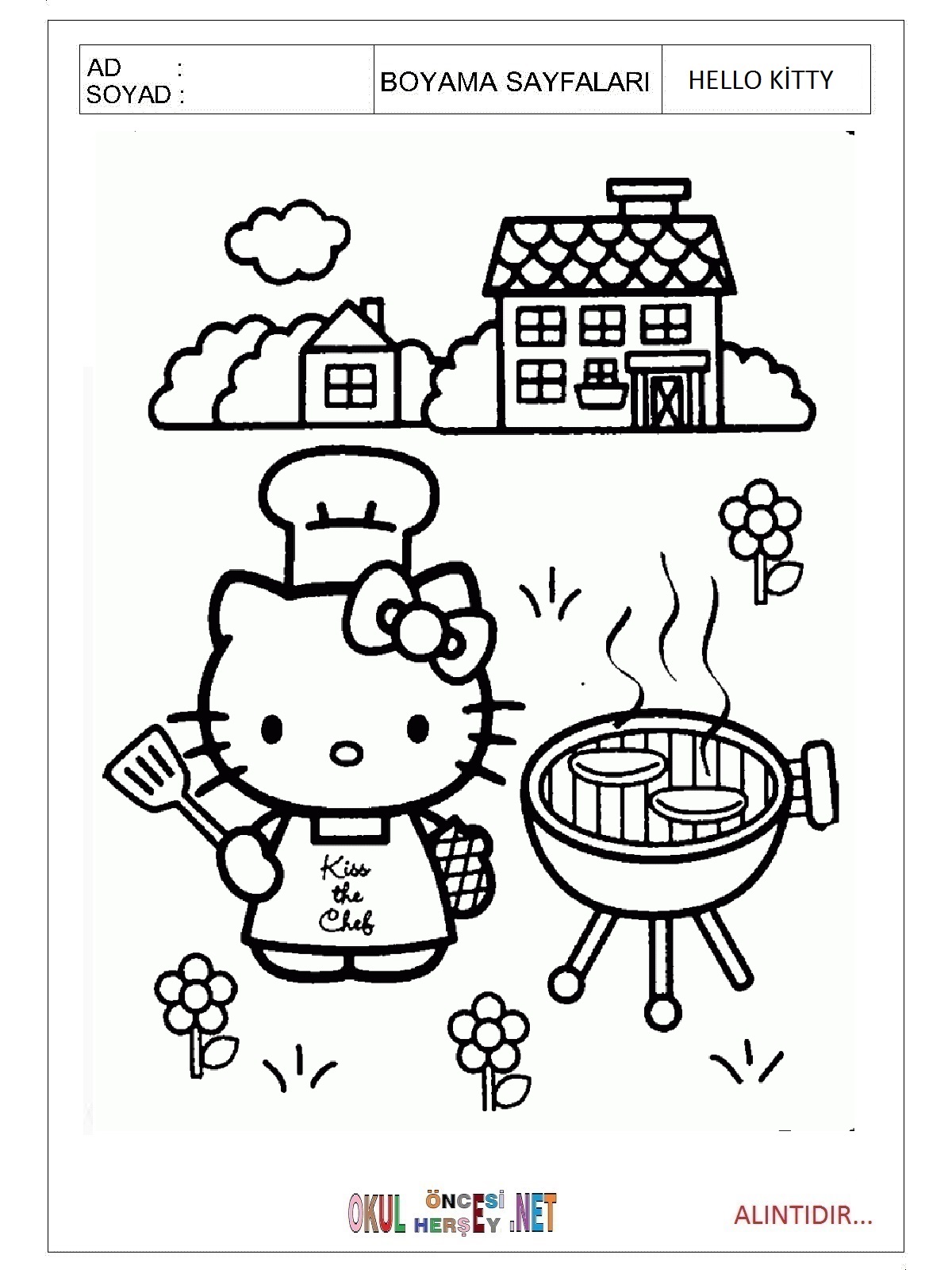 Hello Kitty boyama sayfaları