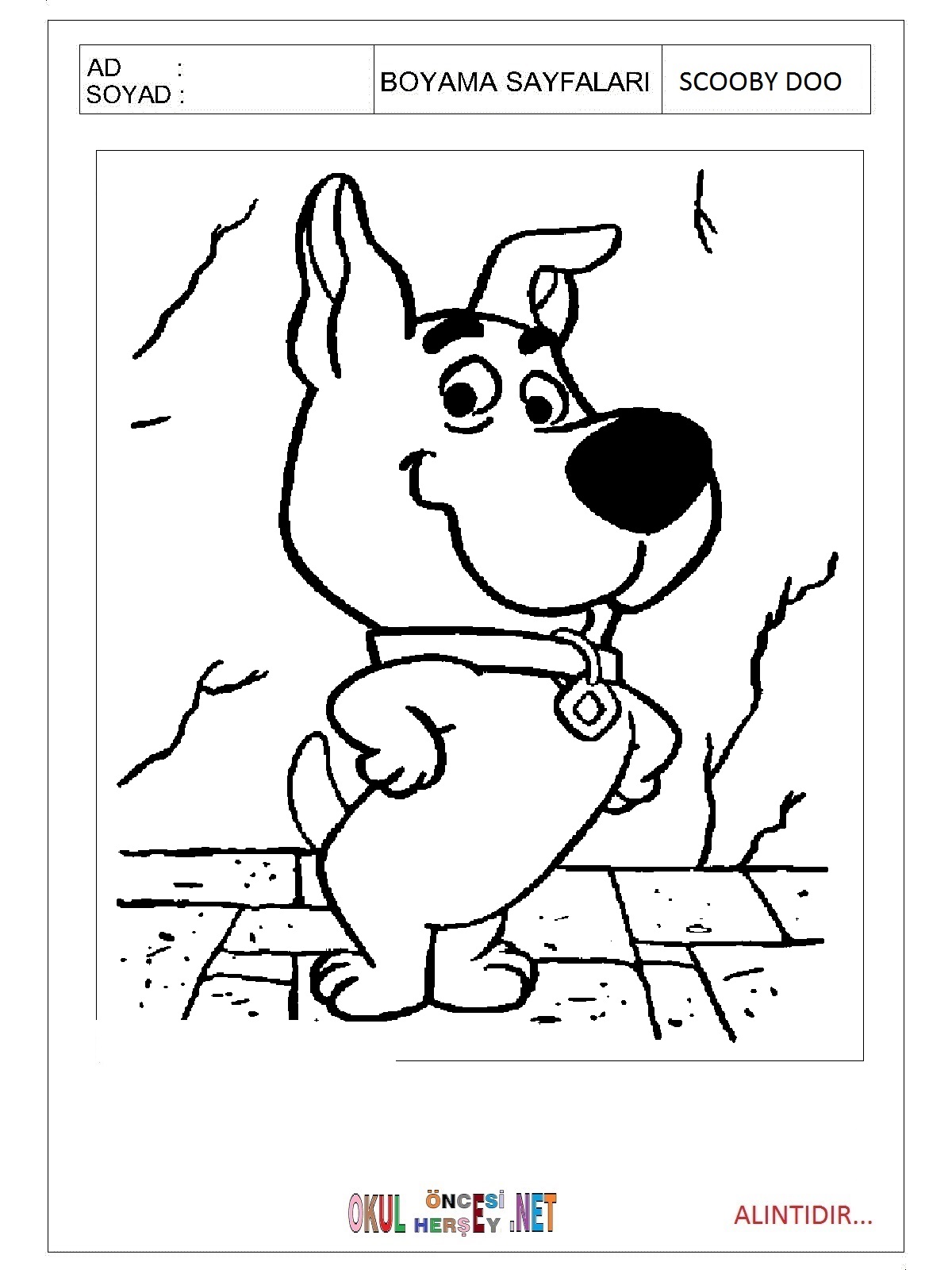Scooby Doo boyama sayfaları