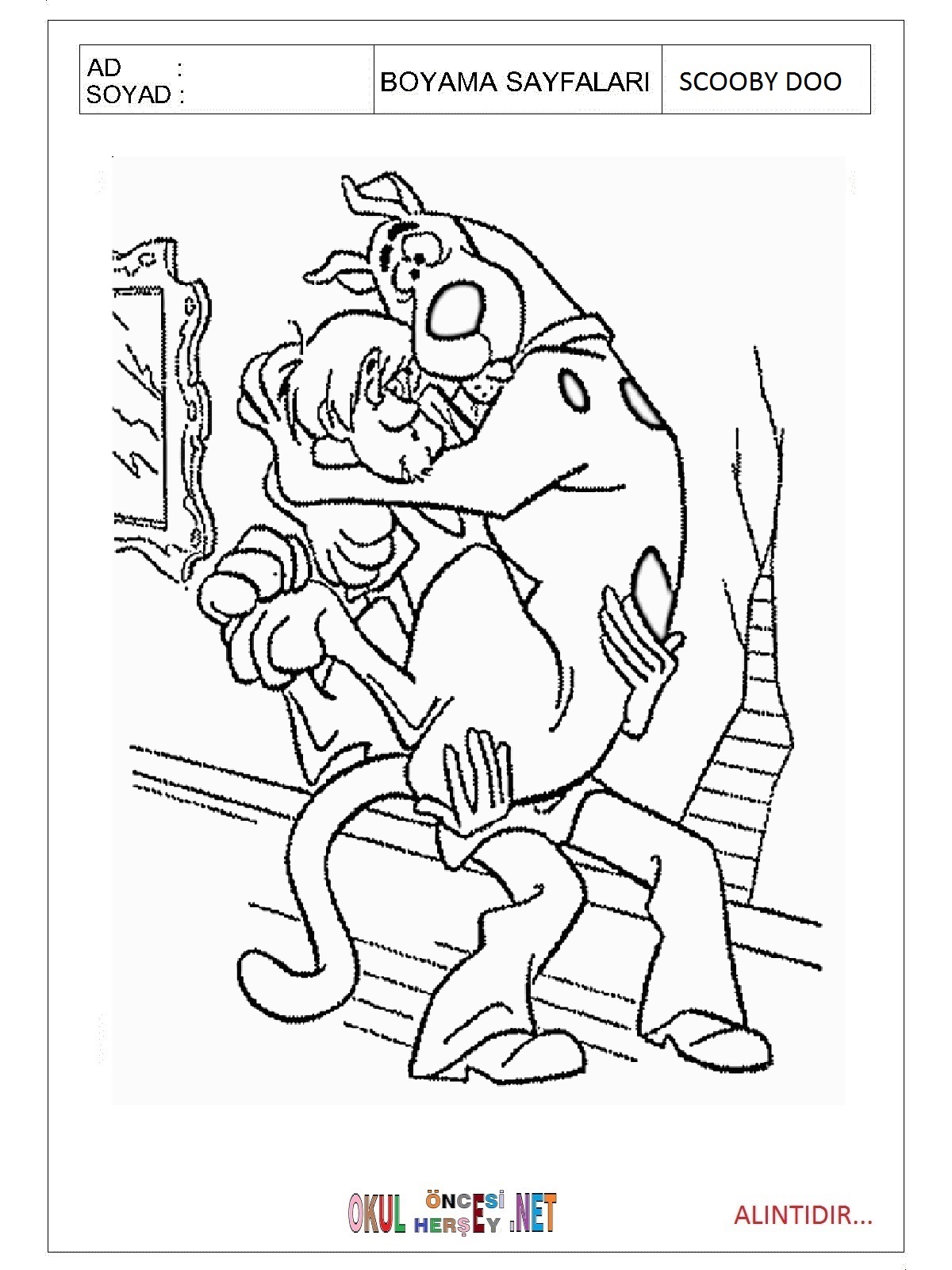 Scooby Doo boyama sayfaları