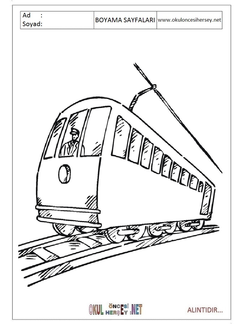 Çocuklar İçin tramway Boyama Sayfaları 