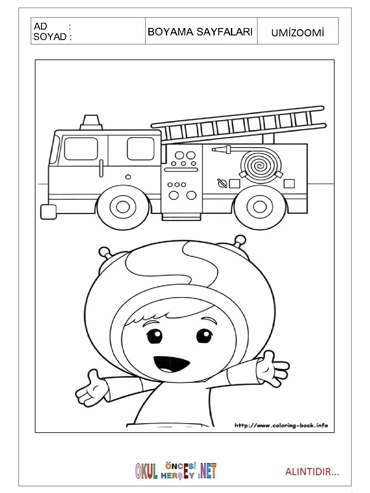 Çocuklar İçin Umizoomi Boyama Sayfaları 