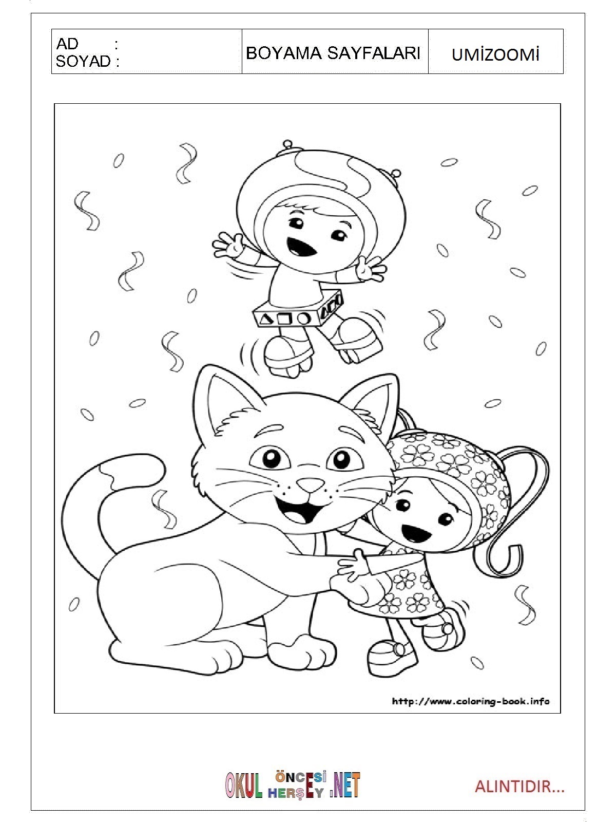 Çocuklar İçin Umizoomi Boyama Sayfaları 