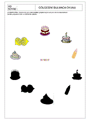 okul öncesi çocuklar için Gölge çalışma sayfaları