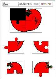 okul öncesi çocuklar için Puzzle Boşluk Bul çalışma sayfaları