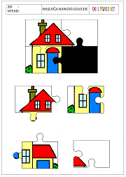 okul öncesi çocuklar Puzzle Boşluk Doldur çalışma sayfaları
