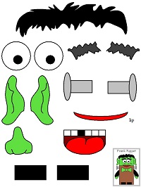 kese kağıdından Frank kukla şablonu