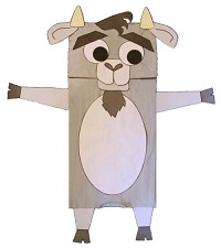 kese kağıdından Geyik kukla şablonu