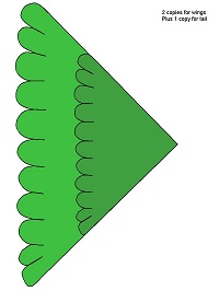 kese kağıdından Kuş kukla şablonu