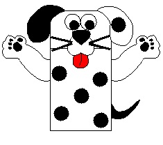 kese kağıdından Köpek kukla şablonu