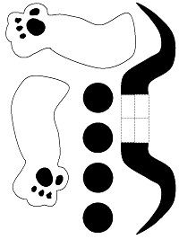 kese kağıdından Köpek kukla şablonu