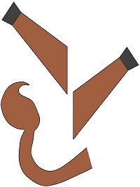 kese kağıdından inek kukla şablonu