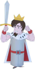 tuvalet kağıdından Kral kukla şablonu