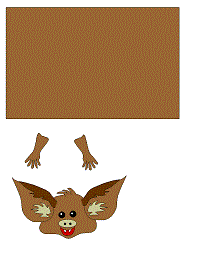 tuvalet kağıdından Yarasa kukla şablonu