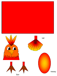 tuvalet kağıdından anka kuşu kukla şablonu