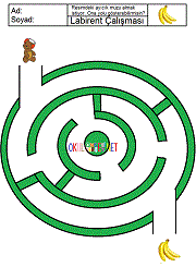 çocuklar için renkli labirent oyunu