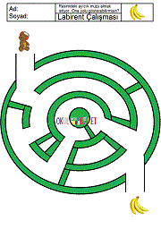 çocuklar için renkli labirent oyunu