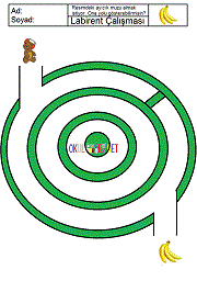 çocuklar için renkli labirent oyunu