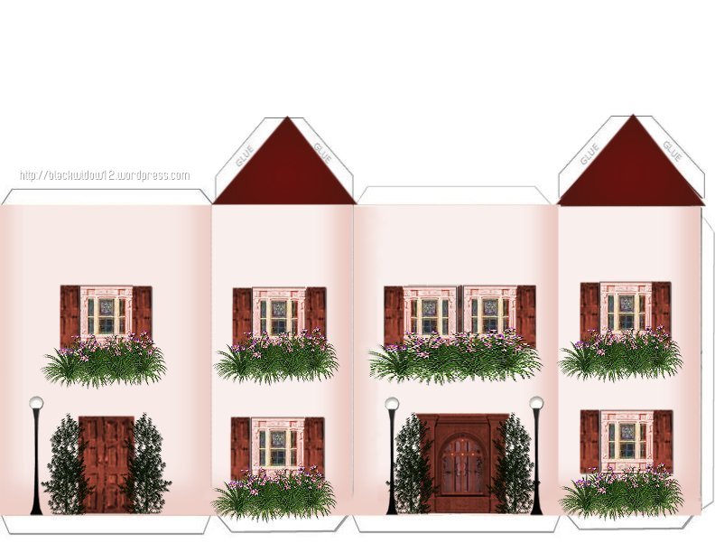 Çocuklar İçin  Barbie Evi Hazır Maket Şablonları  