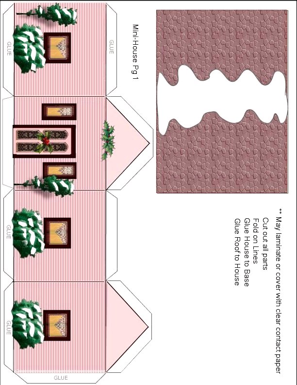 Çocuklar İçin  Barbie Evi Hazır Maket Şablonları  