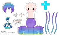 çocuklar için hazır baby model maketi şablonu, paper craft model baby