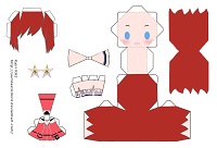 çocuklar için hazır baby model maketi şablonu, paper craft model baby