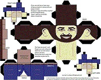 çocuklar için hazır baby model maketi şablonu, paper craft model baby