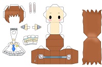 çocuklar için hazır baby model maketi şablonu, paper craft model baby