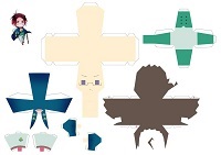 çocuklar için hazır baby model maketi şablonu, paper craft model baby