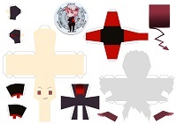 çocuklar için hazır baby model maketi şablonu, paper craft model baby