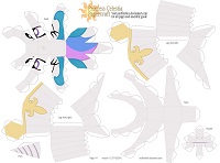 çocuklar için hazır baby model maketi şablonu, paper craft model baby