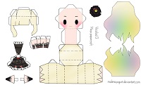 çocuklar için hazır baby model maketi şablonu, paper craft model baby