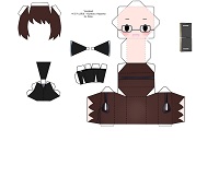 çocuklar için hazır baby model maketi şablonu, paper craft model baby